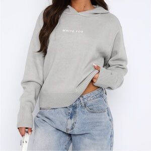 White Fox Cool Knot Grey Hoodie S/M